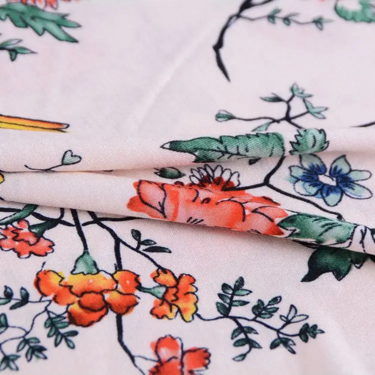 100% rayon 160gsm custom print floral single jersey knitting sweater fabric by meter price