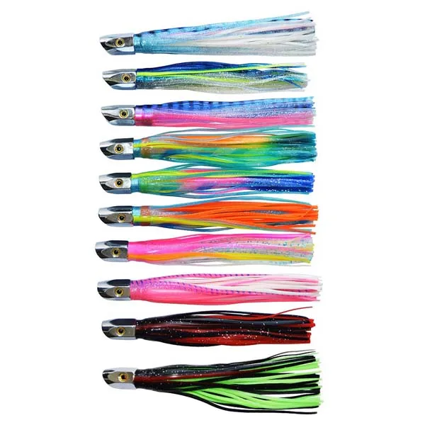 8inch trolling lure turbo jet head Fishing Lures Octopus Skirt Tuna Marlin Wahoo Bait saltwater lures