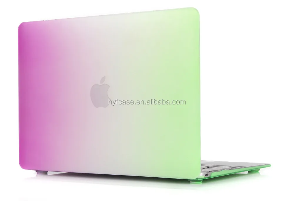 Colorful mixed colors matte thin PC shell for Macbook air rainbow Protective computer case