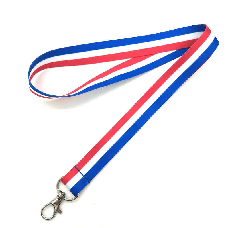 2018 cheap bulk secondary color dye sublimated medal lanyard