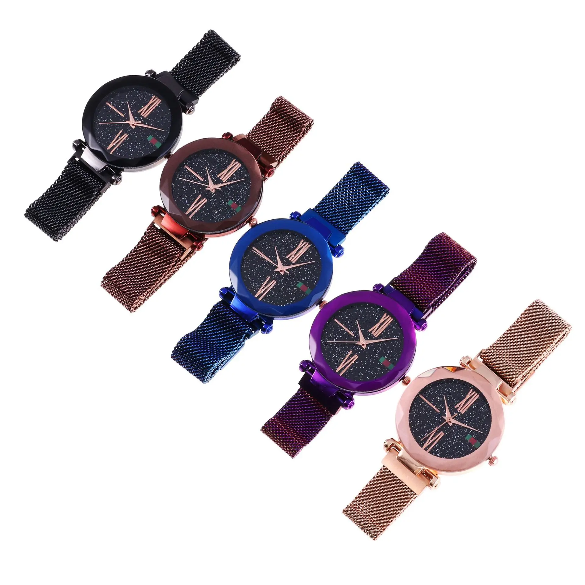 Women Mesh Magnet Buckle Starry Sky Watch Luxury Fashion Ladies Watch