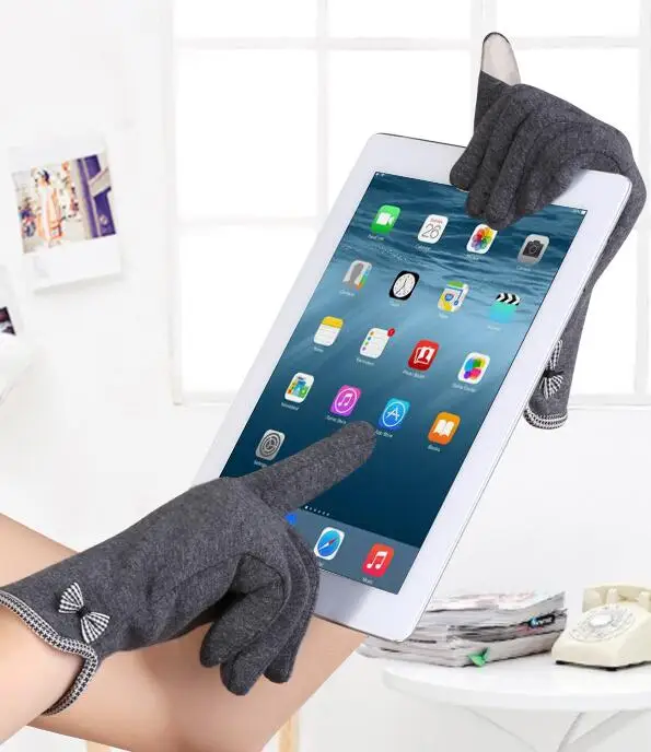 Wholesale Chinese factory supplier touch screen winter warm fleece women touch screen gloves