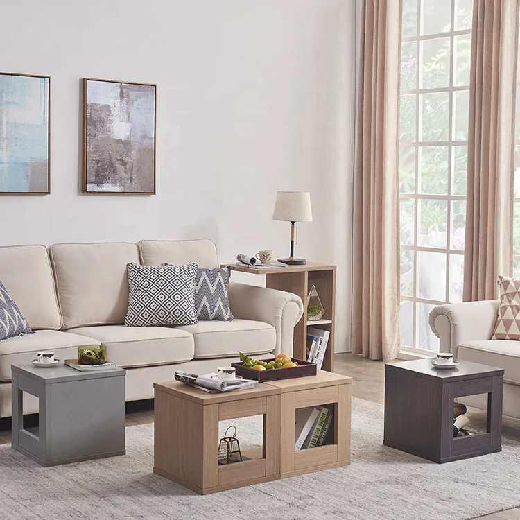 Новое поступление, кофейный столик из МДФ, 4 комплекта, центральный стол, мебель для гостиной