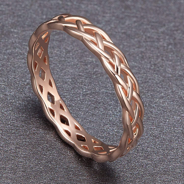 925 Sterling Silver Celtic Knot Eternity Wedding Band Ring
