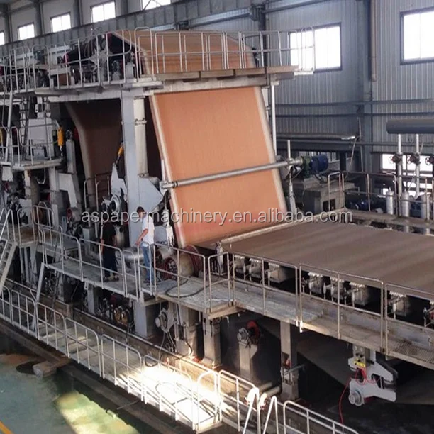 China Wheat Straw Paper / corrugated paper Making Machinery from waste paper