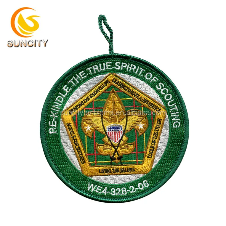 Hotsale Customized Motorcycle club patch with self adhesive laser cut border embroidery patch