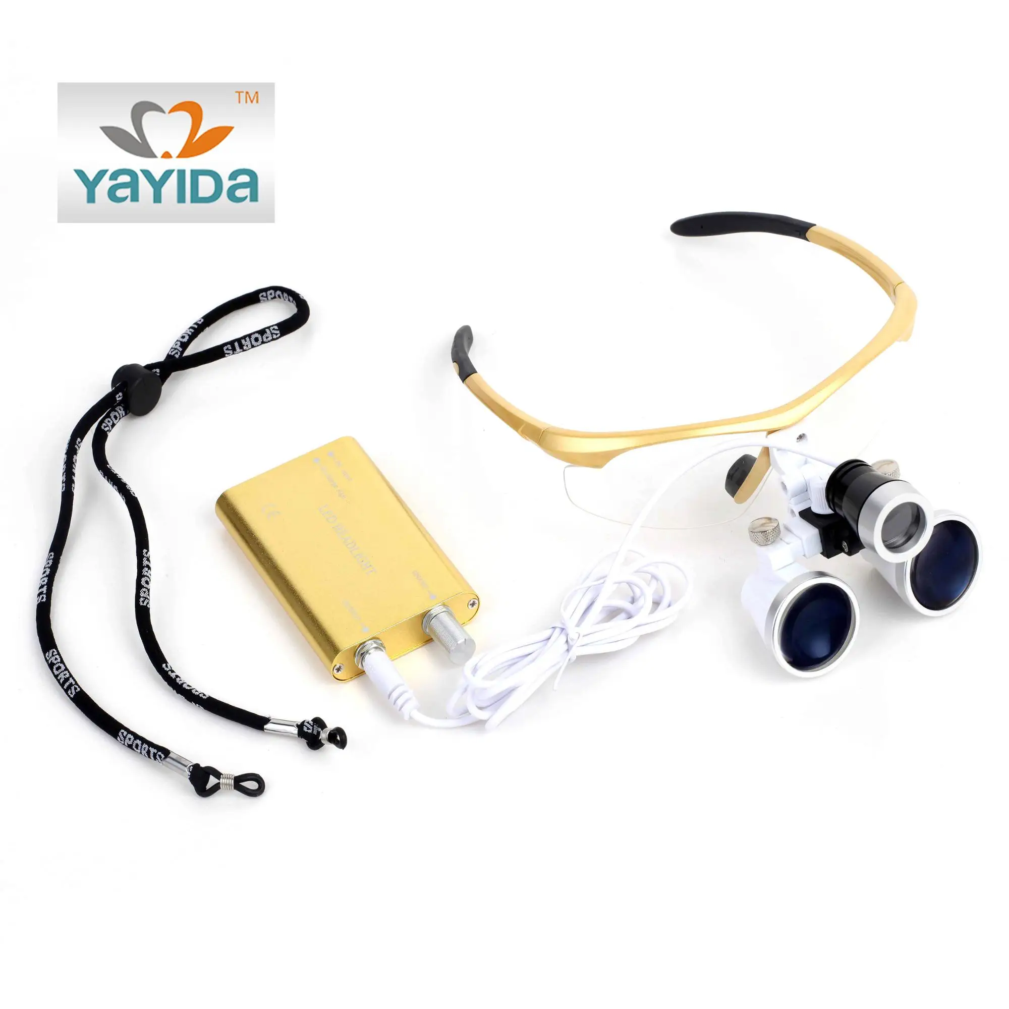 new style portable dental surgical magnifying glass loupes with light