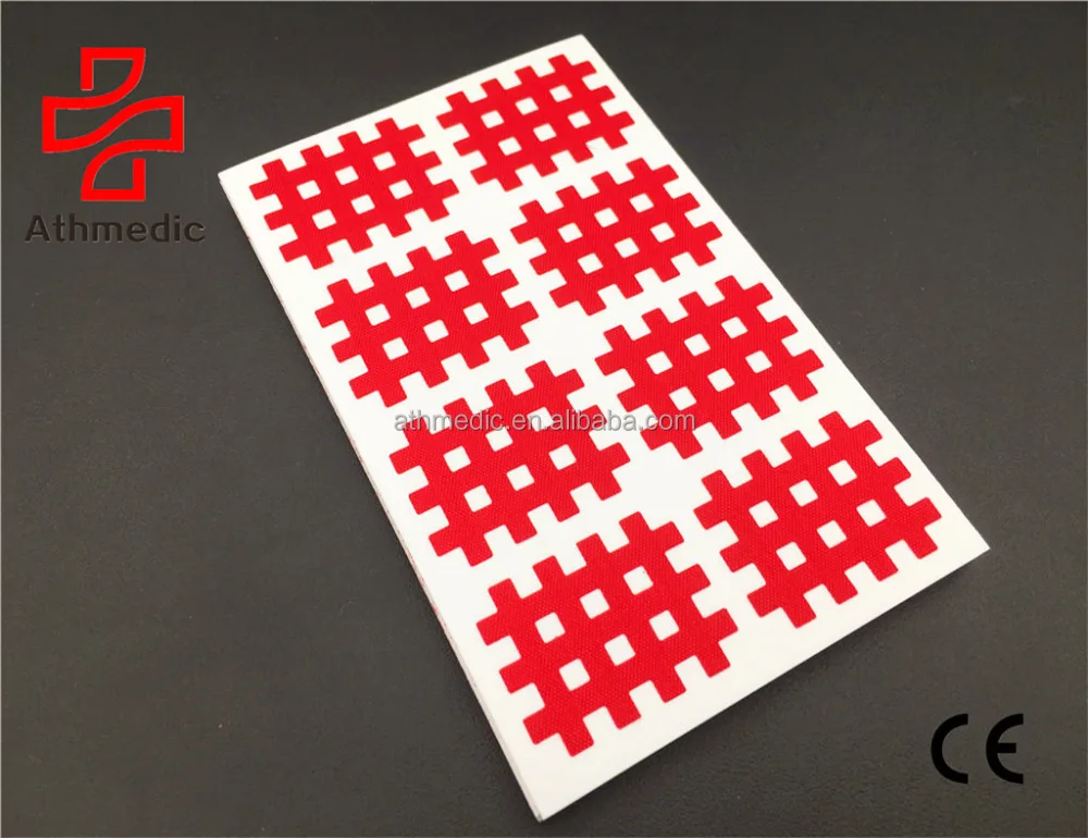 2022 Athmedic cure Sport Medical Therapy Physio Premium Acupuncture 6pcs Spiral cross Tape Pain Relief patches