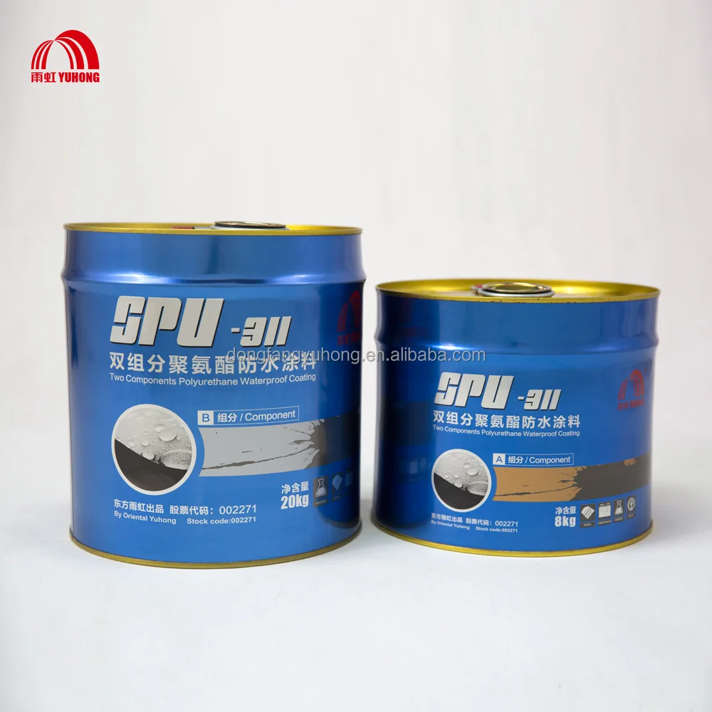 Double component liquid rubber polyurethane roof coating