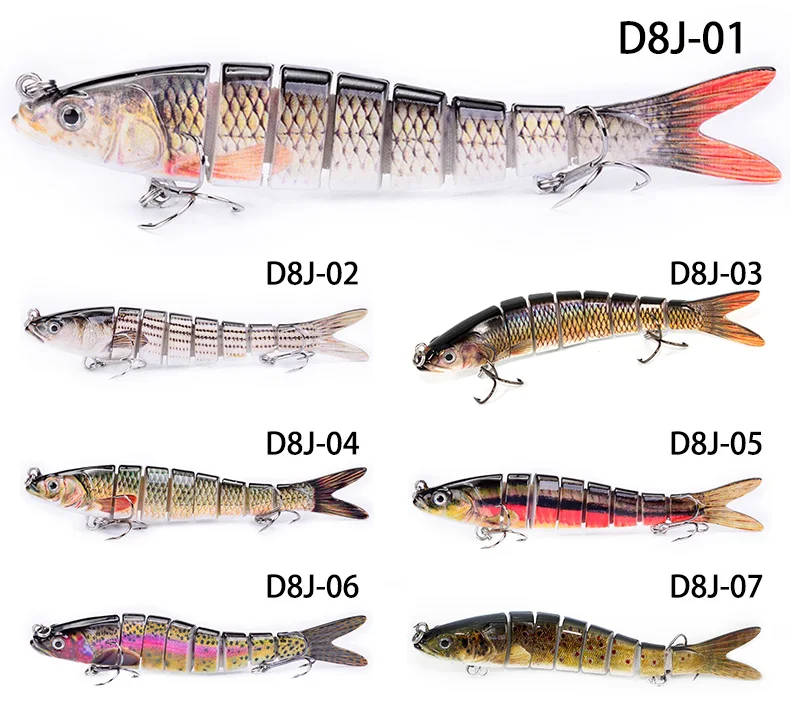 Flexible 8 Segment multi jointed fishing lure Hard Trout Fishing Lures Manufacturer, Buy Jointed Swim Bait Lures