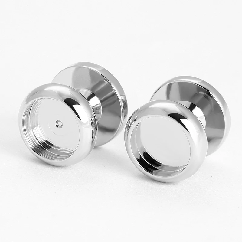 Tuxedo round studs blank metal button studs sets cloth cufflinks