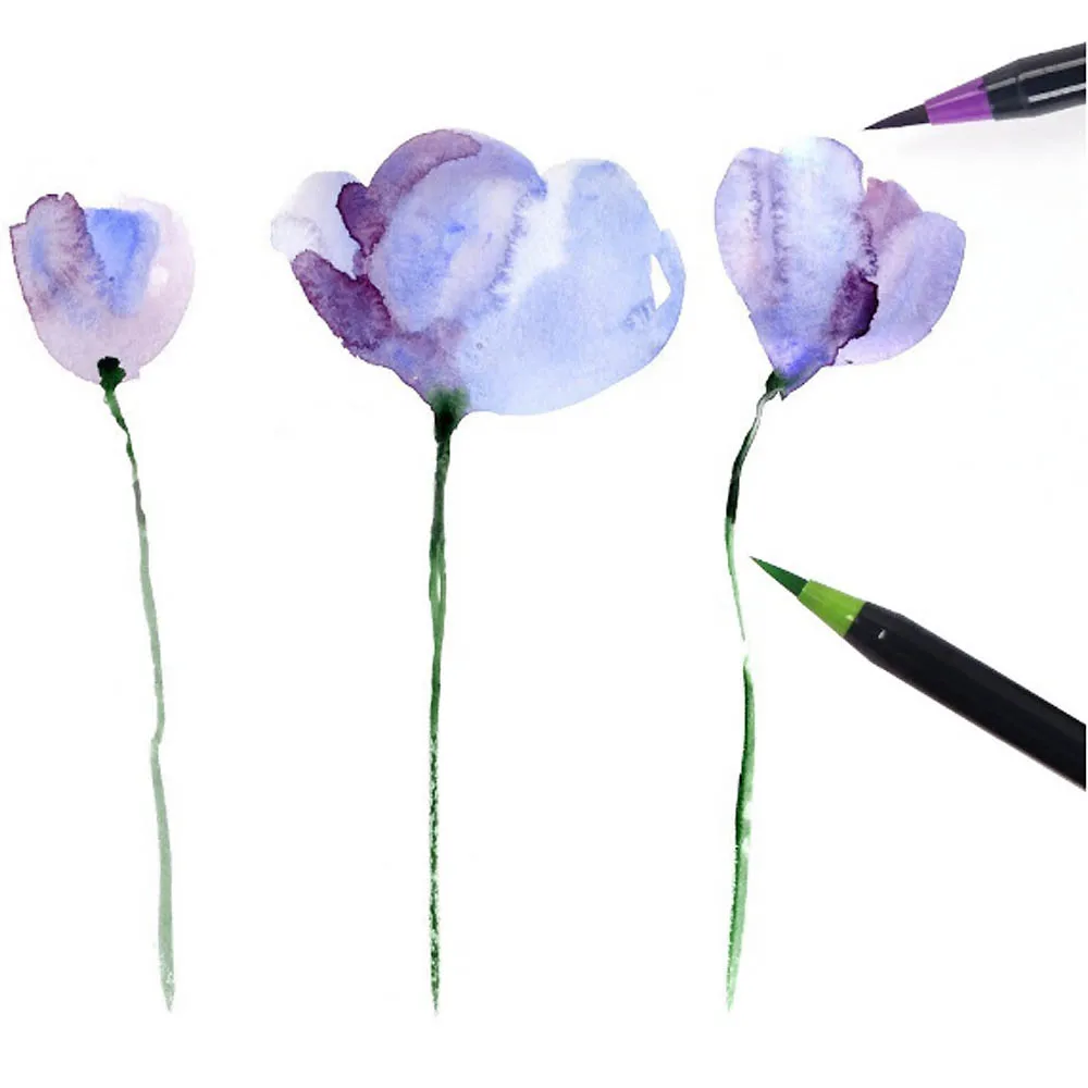 20pcs set Children Adult Coloring Brush Pen painting brush pen for comic books