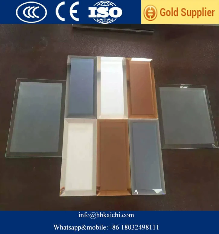Rectangle beveled glass mirror strip tile