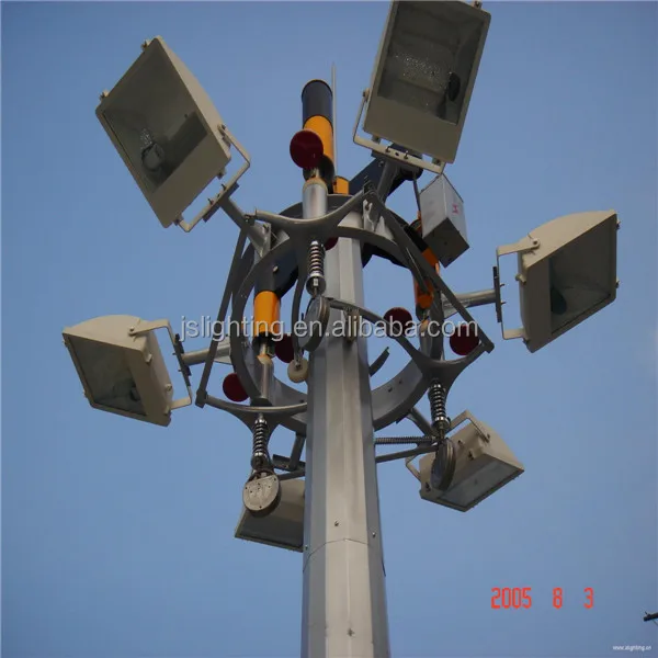 18m, 20m, 25m, 30m, 35m high mast lighting pole tower with raising & lower system