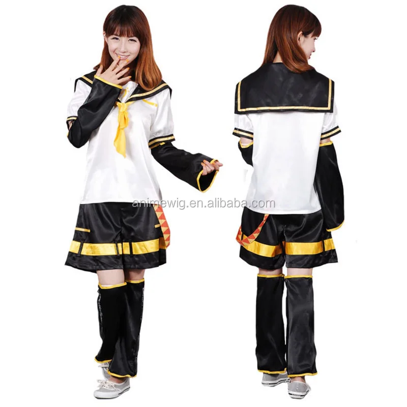 Wholesale Vocaloid Anime Costume Kagamine Rin Japanese Halloween Party Cosplay Costume For Girls