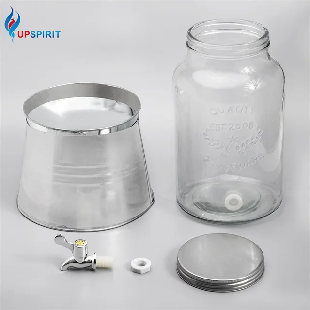 Top Sale Drinking Glass Jar 6L Mason Glass Juice Beverage Dispenser Jar with Tap