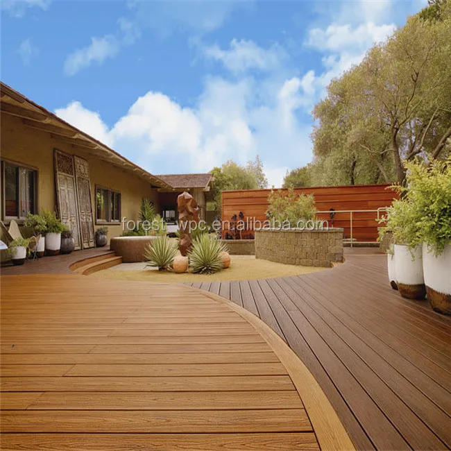 Wood Floor Type and Outdoor Wood Extruded Plastic Composite Deck WPC Decking Manufacture