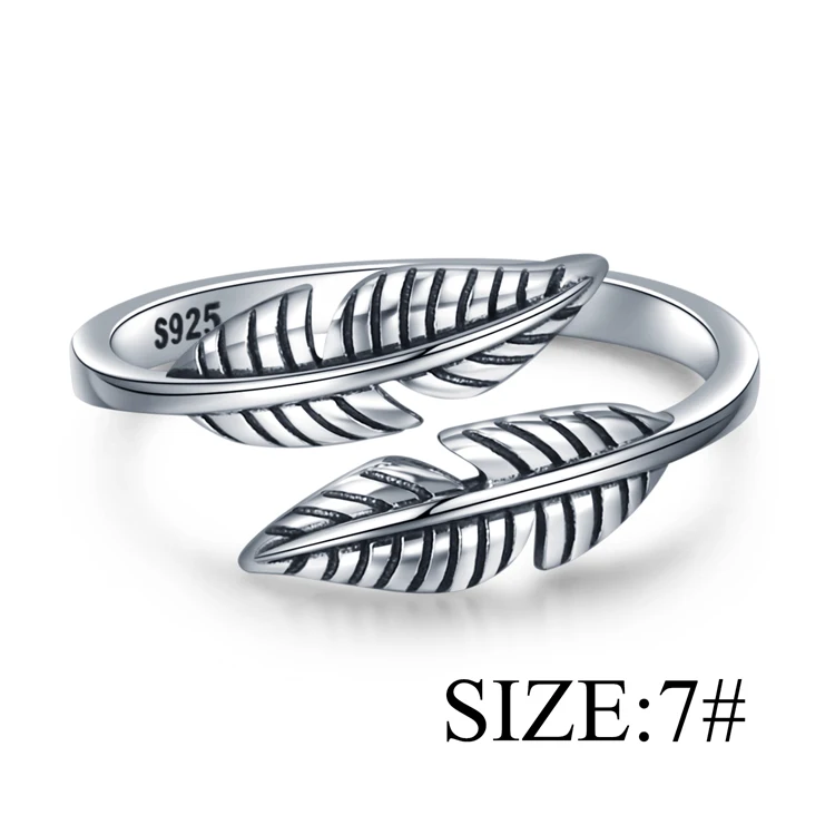 Leaf Ring For Woman 925 Sterling Silver Fashion Ring