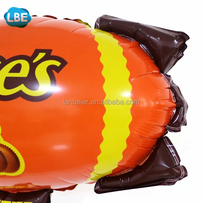 small size custom printing inflatable zeppelin helium balloon