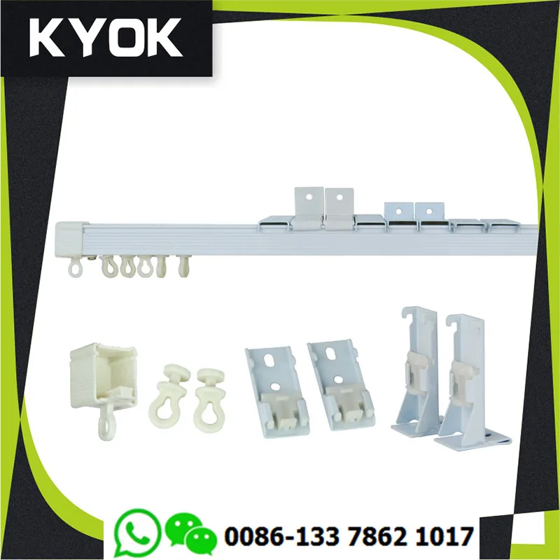 KYOK Heavy Duty acrimo truck curtain rails ,double white color acrimo curtain rails clips