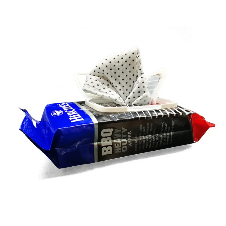 Power BBQ cleaning wipes with big dots for BBQs & Ovens
