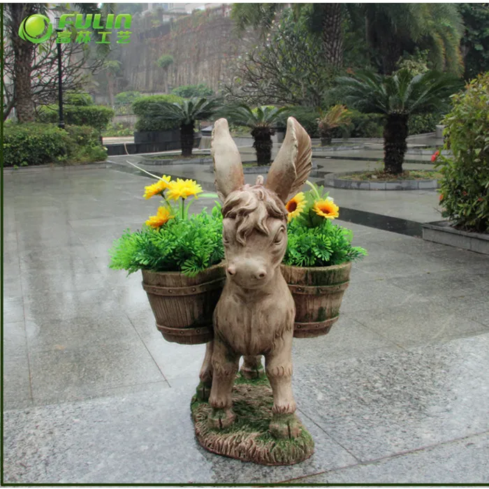 resin garden ornament fairy statue orchid flower pot