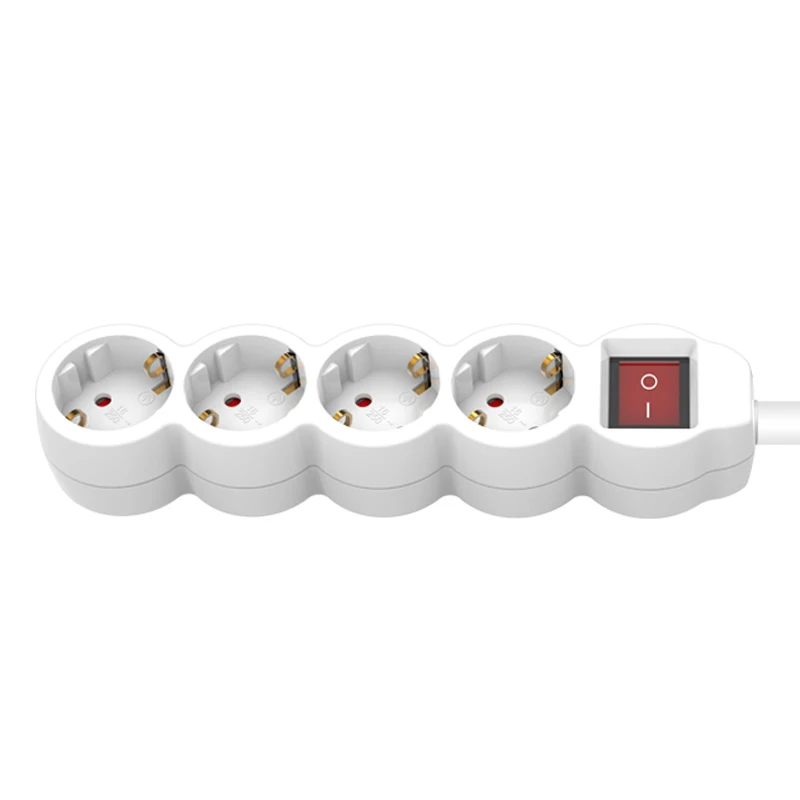 4 way european extension socket with switch  extension plug socket