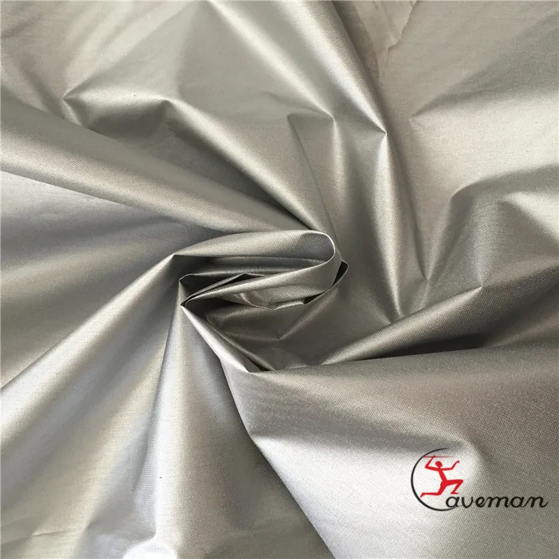 190T Polyester Taffeta 40gsm Silver Coated Grey suitcase Fabric