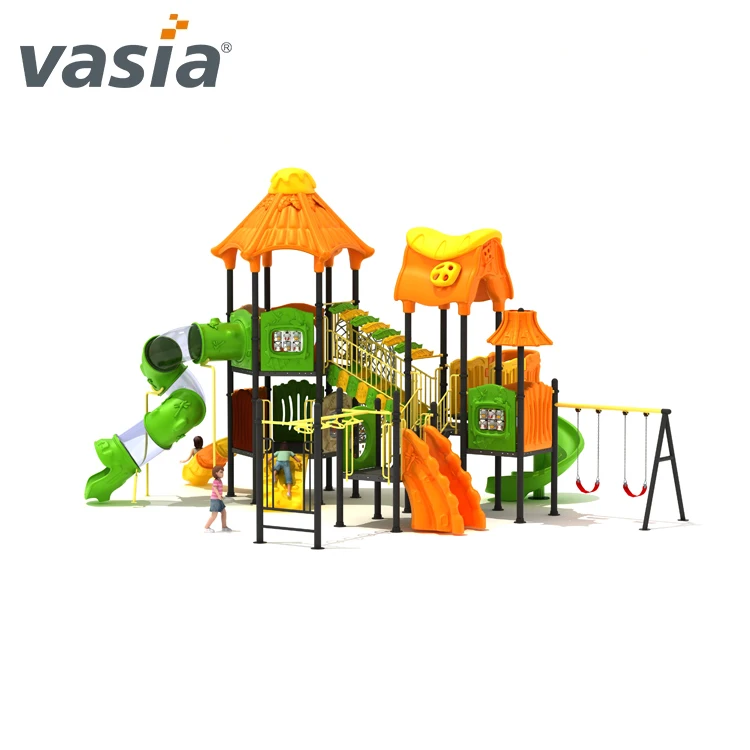 Used school  children outdoor Plastic Slide playground equipment for sale