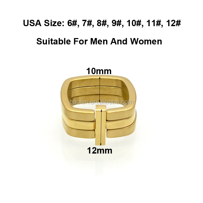 New Tide Brand Cross Rings For Women Punk Style Square Stainless Steel Rings Anel Feminino anillos Men Jewelry Ring