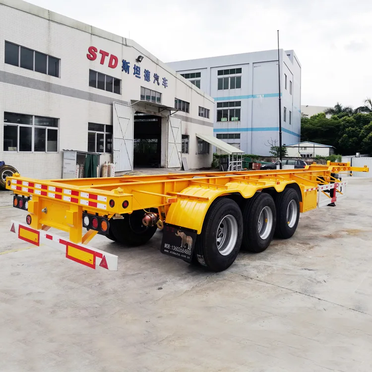 45 Ft Gooseneck Skeletal Container Semi Trailer For Southeast Asia