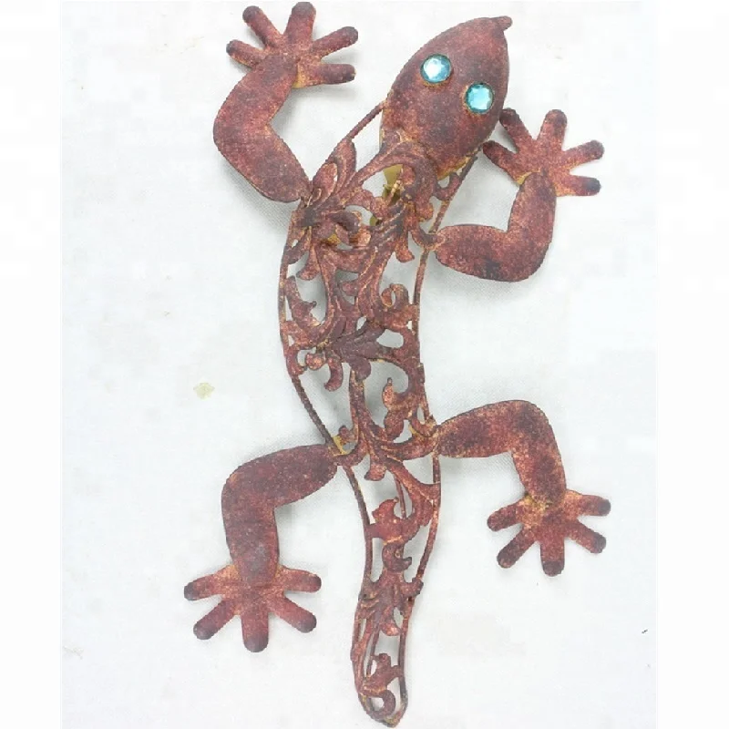 metal wall hanging art lizards decoration