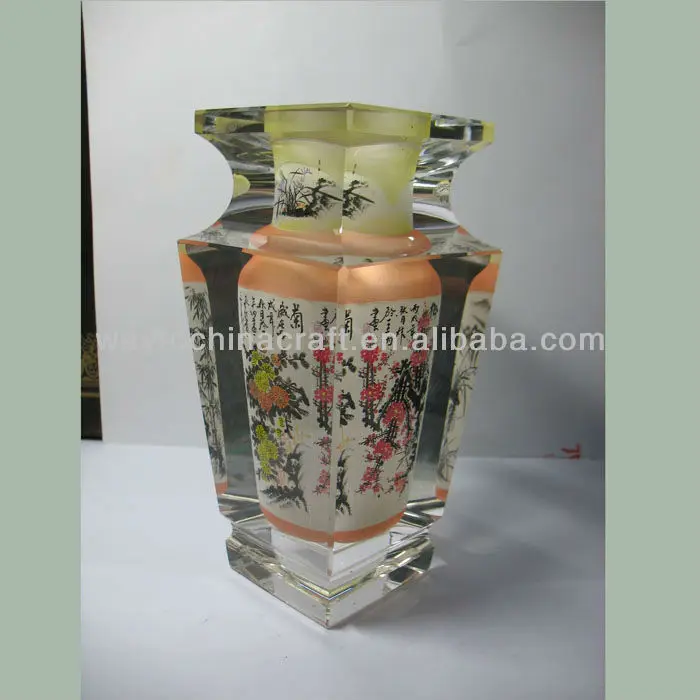Wonderful inside painting Decoration Glass Vase
