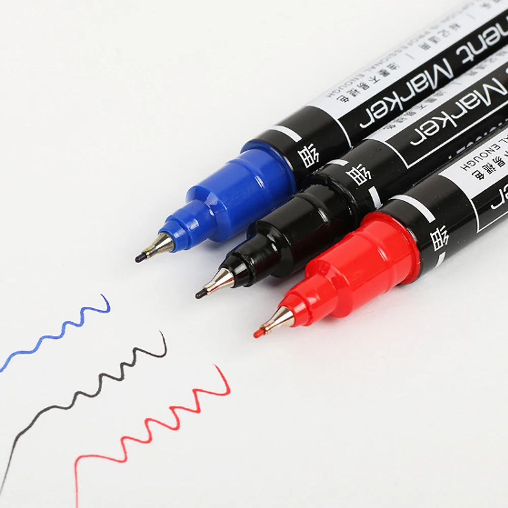 
2017 Colorful Twin tip permanent marker pen,eco-friendly non-toxic permanent marker, easy-dry thin Marker pen 
