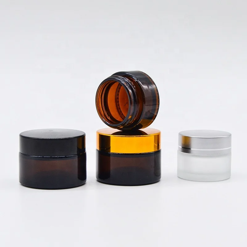 
Hot Sale Matte Frosted Glass Jar For Whiting Cream Cosmetic Face Cream Jars 