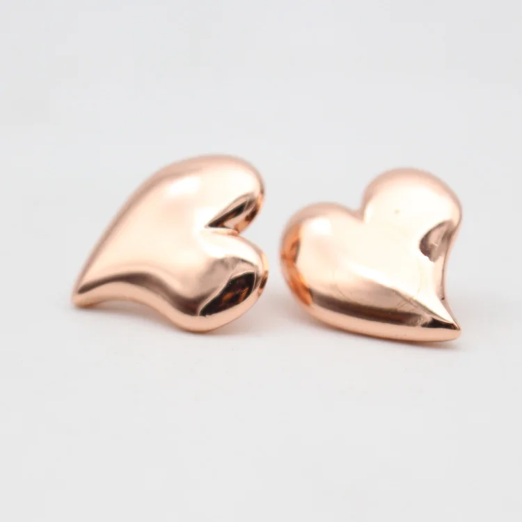 
rose gold heart shape wholesale thread buttons 