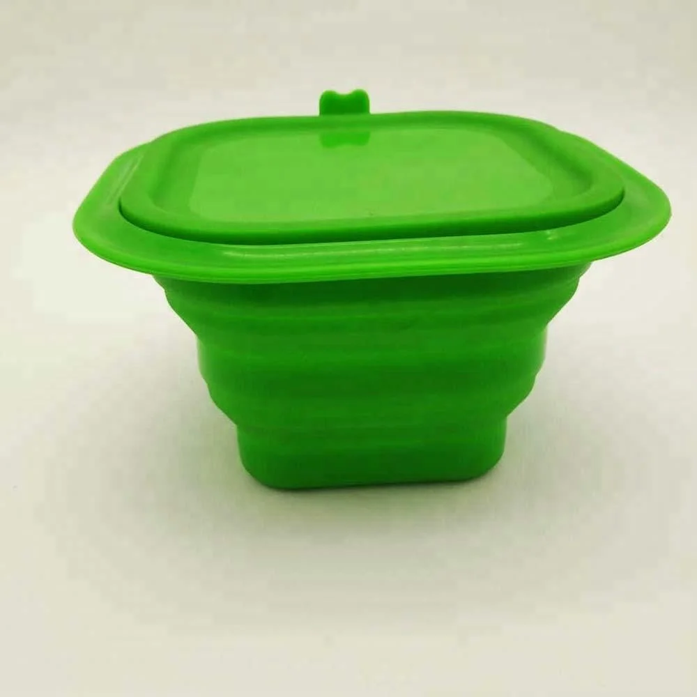 Портативный пищевой складной силикона собачья миска