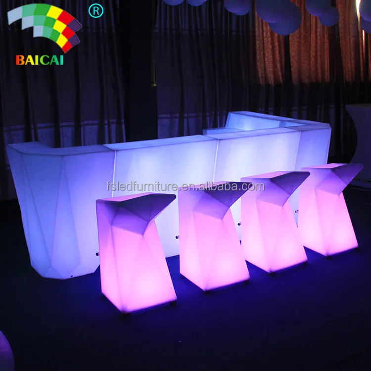 Светодиодная уличная мебель, меняющая цвет, перезаряжаемая светодиодная барная стойка, светодиодное домашнее барное освещение