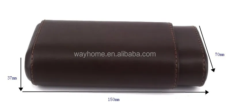 High  quality Cigar Case  suit Leather Cigar Holder Cedar Inside for Dark Brown Color CL-010BBR