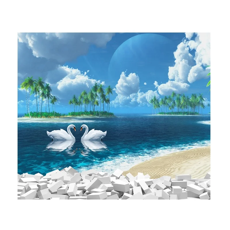 Sea Floor Home Wall Paper Custom Printed Mural Sky for Kids Room