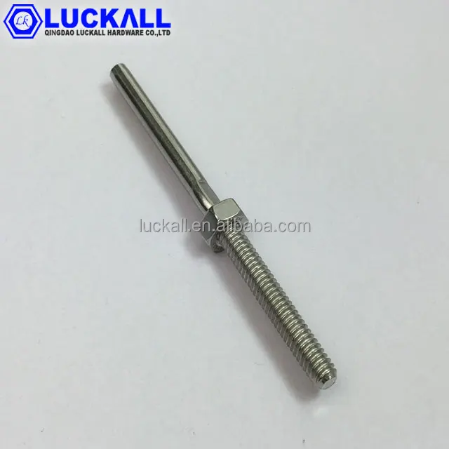 Stainless Steel Swage Stud Thread Terminal, Swage Terminal, Wire Rope Swaging Fitting