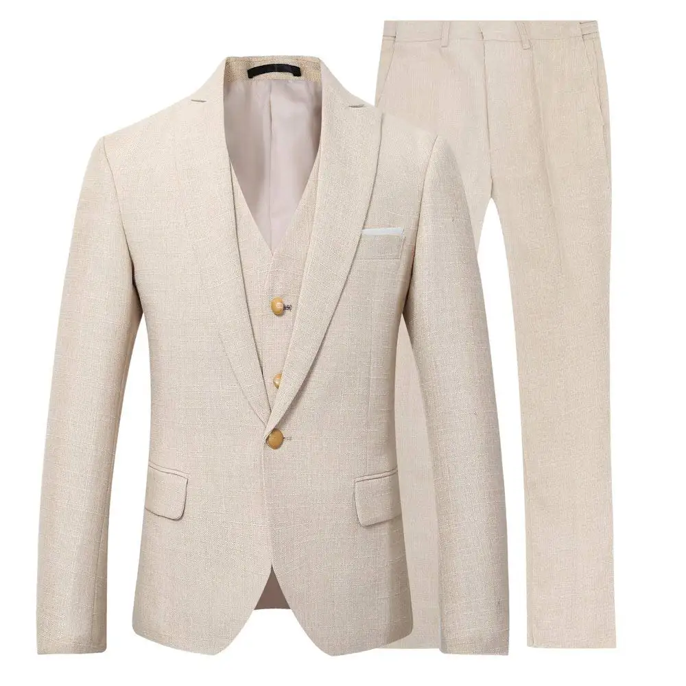 JACKETOWN Latest designs wholesale tuxedo men slim fit suits wedding suits business suits three piece polyester fabric