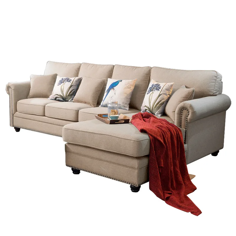 Home Furniture American Style Modern Living Room Fabric Sofa