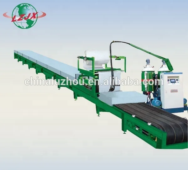 PLC controlled polyurethane sandwich panel pu insulation panel forming flow production machine