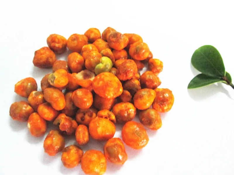 Crispy VEGAN coated sriracha flavor Fried coated Green peas spicy and Garlic flavor