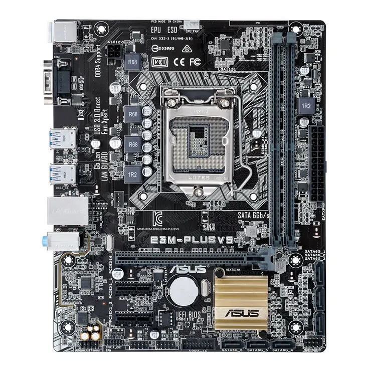 ASUS оптовая продажа E3M-PLUS V5 32 Гб DDR4 Intel LGA1151 mATX PCIe 3,0/2,0 материнская плата