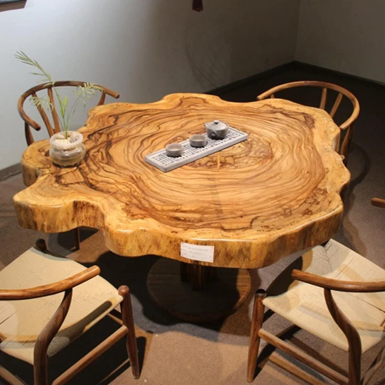 Outdoor resin table top in dining tables