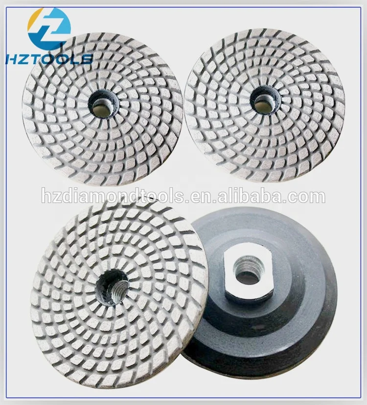 3-5inch flexible resin diamond polishing pad for marble quartz and concrete polishing pad