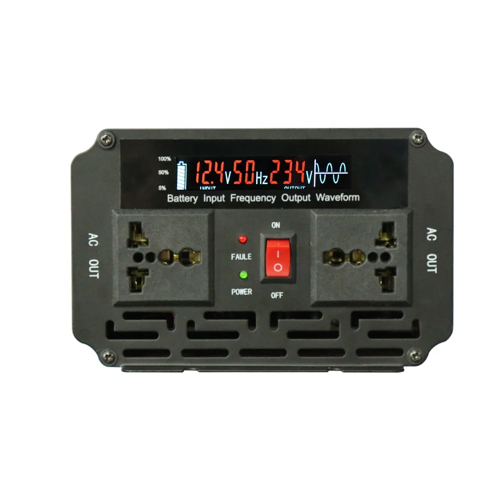China Good Quality Manufacturer Built-in Fuse Protection Inverter True Sine 2500W  Pure Sine Wave Power Inverter
