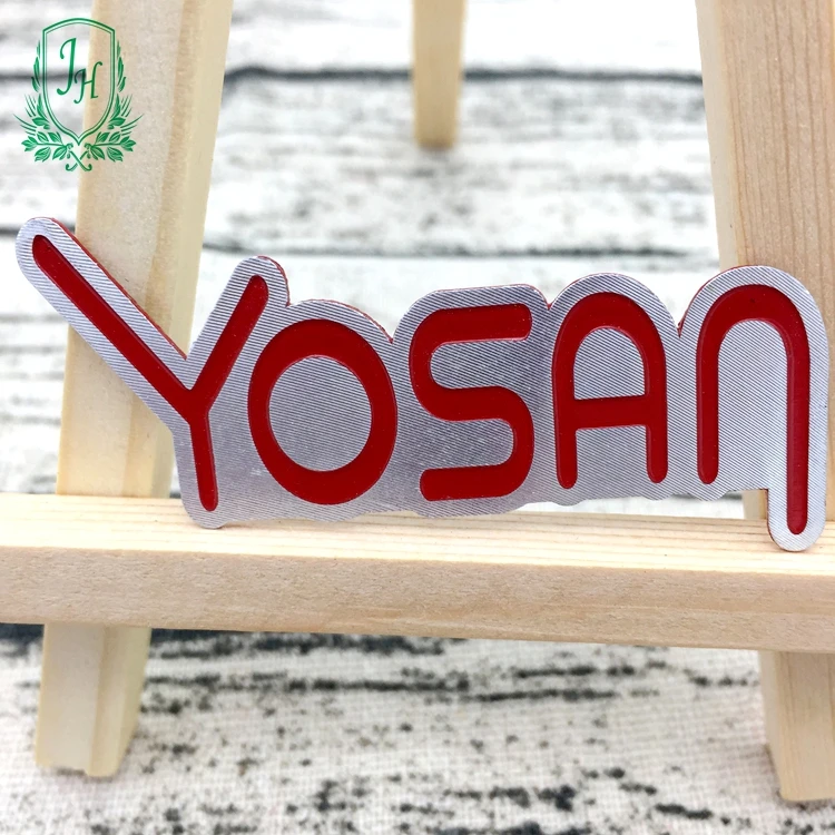 Customized Aluminum Metal Name Plate Stainless Steel Aluminum Engrave Nameplate Metal Brand Name Raised Metal Logo Plates